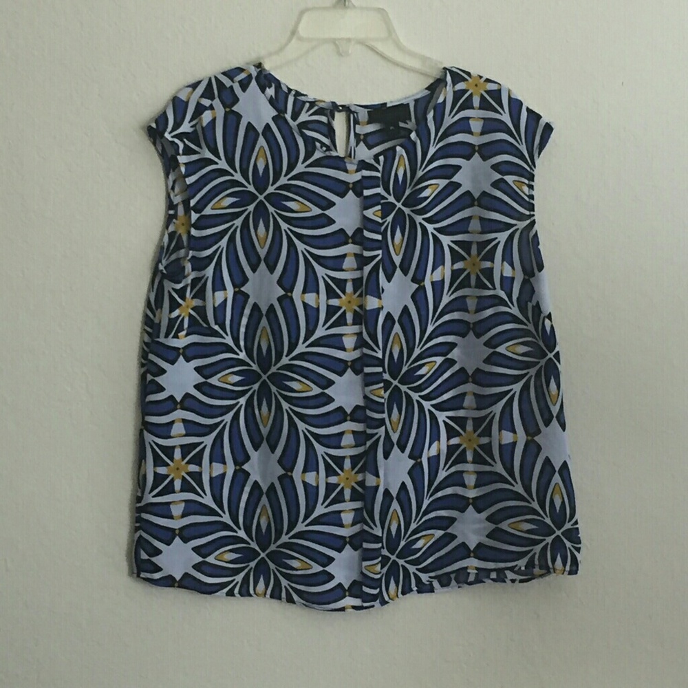 Worthington Sleeveless Crew Neck Georgette Blouse,